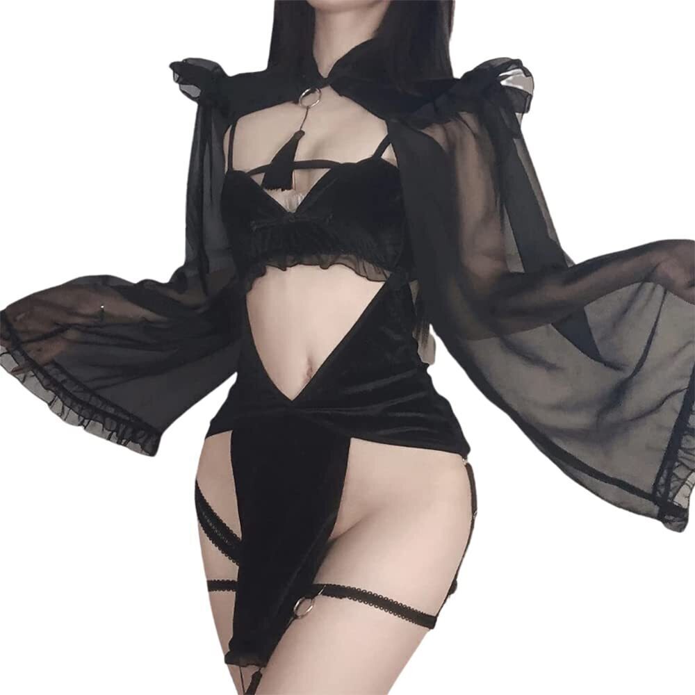 3342 Lady's Japanese Anime Cosplay Outfit Witch Dress Costume Sexy Witch